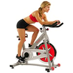 Sunny Health & Fitness Exercise Bike Pro Indoor Cycling Stationary Bike with 18 KG ( 40 LB) Flywheel Chain Drive Dual-Felt Resistance and Emergency Stop Brake for Home Gym Equipment - SF-B901