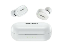 AWEI Bluetooth 5.1 T13 Pro TWS headphones + docking station white/white