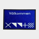 Moory Båtmatta Välkommen / Nautiska signalflaggor Blue, rektangel, 60 x 43 cm