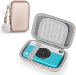 Étui pour Kodak Printomatic /Kodak Smile/Kodak Step/Kodak Mini 2 HD Appareil Photo Instantané, Housse Sac Portable de Voyage de Rangement(Rose Gold)
