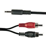 Caliber - Cable Jack 3.5mm Stereo Male 2xRCA Male - 1.5m