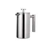 Cakunmik Stainless Steel Coffee Press Pot, Portable Double-Layer Manual Brewer, Fine Filter Screen, Household Heat-Resistant Follicle Insulation