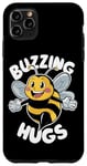 iPhone 11 Pro Max Buzzing Hugs Cute Bee Flying with a Smile Case