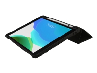 DICOTA Folio Case - Flipomslag til tablet - polykarbonat, genbrugt PET, termoplastisk polyuretan (TPU) - sort - 10.2 - for Apple 10.2-inch iPad (8.