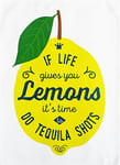 Half a Donkey If Life Gives You Lemons, It's time to do Tequila Shots - Large Cotton Tea Towel
