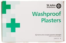 St John Ambulance 7.5x2.5cm Wash Proof Plasters - Pack of 100