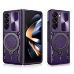 Samsung Galaxy Z Fold 5 5G Kickstand Fodral - Lila