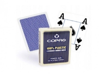 Poker kort 100 plast PKJ4. Blå kortlek, stort index i 4 hörn
