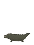 NOBODINOZ Wabi Sabi Crocodile Cushion 72X22X10 Khaki Green