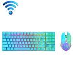 ZIYOU LANG T87 Gaming Luminous Wireless Keyboard and Mouse Set(Blue)
