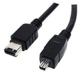 World of Data 3m Firewire Cable (4-6) - 4-pin to 6-pin - IEEE1394 - iLink - Video - Camcorder - DV - 400 - Male to Male