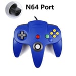 GC Bleu - Manette de jeu filaire N64 pour PC et Mac, joystick pour Gamecube