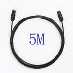 Cordon de cable à fibre optique audio numérique Toslink SPDIF plaqué or, 5 m
