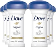 6 x Dove Mushroom Original Moisturising Cream Antiperspirant Deodorant 50ml