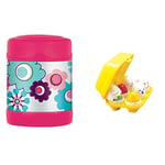 Thermos 186394 FUNtainer Food Flask, Floral, 290 ml & TOMY Toomies Hide and Squeak Eggs, Educational Shape Sorter Baby, Toddler and Kids Toy, Suitable For 6 Months and 1, 2 and 3 Year Old