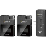 Comica Audio BoomX-D UC2 Ultracompact 2-Person Digital Wireless Microphone System for Android Smartphones (2.4 GHz)