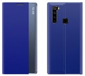 Flip Fodral Slim - Xiaomi Redmi Note 8T Blå (time-view)