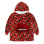 Minecraft Childrens/Kids Oversized Christmas Hoodie Blanket