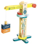 Vilac Sturdy Wooden Vilacity Crane, Magnetic Blocks Included, Encourages Pretend Play, Rotating and Extendable Boom, Heirloom Quality, 3 Years+