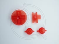 Clear Red Buttons Nintendo Game Boy Classic Original DMG-01 Retro Gameboy GB