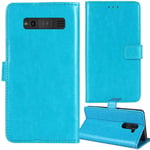 Lankashi Stand Premium Retro Business Flip Leather Case Protector Bumper For Doro 1370/1372 2.4" Protection Phone Cover Skin Folio Book Card Slot Wallet Magnetic（Blue）