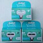 9 x GILLETTE VENUS DELUXE SMOOTH SENSITIVE WITH SKIN CUSHION