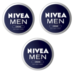 3 x Nivea Men Creme Moisturiser for Face Body Hands - FULL SIZE TINS  150ml EACH