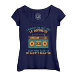 T-Shirt Femme Col Echancré Radio-Cassettes - L'argent Ne Fait Pas Le Bonheur