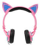 DURAGADGET Kids' Cat Ear LED Light Up Headphones (Pink) - Compatible with New Apple iPad 10.2 Inch (8th Generation) Tablet