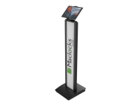 Compulocks Universal Tablet Cling Brandable Floor Stand - Stativ - for nettbrett - låsbar - stål - svart - skjermstørrelse: inntil 13 - monteringsgrensesnitt: 100 x 100 mm - plassering på gulv