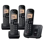 Panasonic KX-TGC264E Digital Cordless Phones: 18-min answering machine, dedicated call block button, an easy-to-read dot-matrix display and a hands-free speakerphone