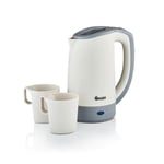 Swan Travel Kettle with Two Tea Cups 0.5L 600 W White/Grey SK19011N