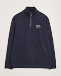GANT Script Graphic Half Zip Sweater Evening Blue