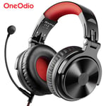 Casque Oneodio PRO M Y80B de jeu Bluetooth sans fil stéréo avec microphone Rouge
