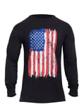 Rothco US Flag Long Sleeve T-Shirt (Black / Red black, M) M Black black