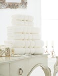 QM-Bedding Luxury ZERO TWIST 100% Egyptian Cotton Super Soft 600 GSM Towels Hand Bath Towels Set (Cream, Bath Towels PACK OF 2)