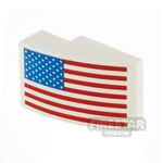 Printed Curved Slope 3x2 American Flag