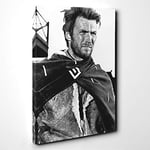 Big Box Art Clint Eastwood (2) Canvas Wall Art Print Ready to Hang Picture, 30 x 20 Inch (76 x 50 cm), Multi-Coloured
