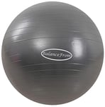 Signature Fitness Ballon d'exercice Anti-éclatement et antidérapant pour Yoga, Fitness, Accouchement avec Pompe Rapide, capacité de 0,9 kg, Gris, 55,9 cm, M