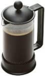 BODUM 1543-01US Brazil 3 Cup French Press Coffee Maker, Black, 0.35 L, 12 Oz