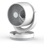 electriQ 6-Inch DC Oscillating Desk Fan - Whisper Quiet & Low-Energy DCDF15LED