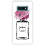Samsung Galaxy S10e Vitt Mobilskal Med Glas Perfume