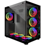 Boîtier PC Gamer ATX - Blanc RGB Crystal Sea