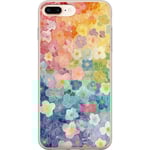 Apple iPhone 7 Plus Transparent Mobilskal Miniatyrblommor
