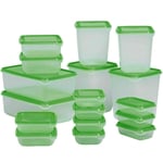 UK-TECH 17PCS Plastic Eating Food Container – with Airtight Lids –Freezer & Microwave Safe, BPA Free, Leak Proof Lunch Containers – Green