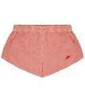 Nike Sportswear Checkered Shorts White Red Womens Waist Bottoms 477057 601 Cotton - Size X-Small