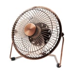 Copper-Plated 6-Inch USB Small Electric Fan Mini Student Dormitory Bed Bedroom Convenient Office Fan 19.5 * 18.5cm