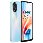 OPPO A18 Dual SIM Smartphone 4GB+128GB - Glowing Blue 6.56 HD+ Display - MediaTek Helio G85 Chipset - 5000mAh Battery - 2 Year Warranty
