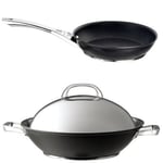 Circulon Infinite Hard Anodised 20 cm Frying Pan with 36 cm Wok - Black