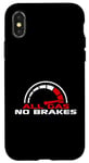 Coque pour iPhone X/XS Tous les gaz sans freins Turbo Cars Fast Car Driver Racing Driving